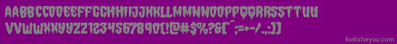 Hemogoblinmangle-fontti – harmaat kirjasimet violetilla taustalla
