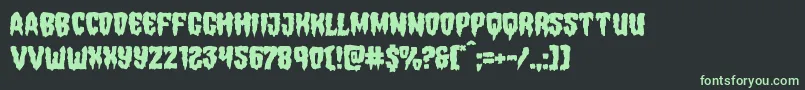 フォントHemogoblinmangle – 黒い背景に緑の文字