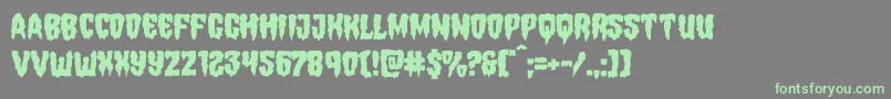 Hemogoblinmangle Font – Green Fonts on Gray Background