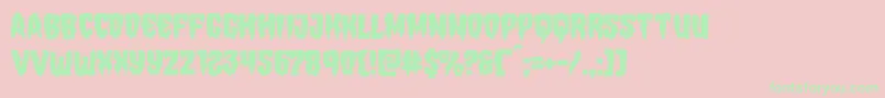 Hemogoblinmangle-fontti – vihreät fontit vaaleanpunaisella taustalla