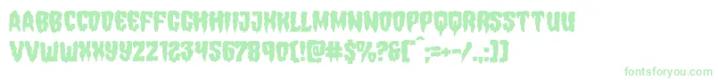 フォントHemogoblinmangle – 白い背景に緑のフォント