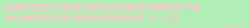 フォントHemogoblinmangle – 緑の背景にピンクのフォント