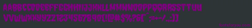 フォントHemogoblinmangle – 黒い背景に紫のフォント