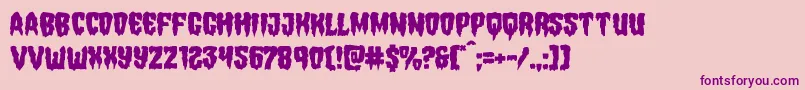 Hemogoblinmangle-fontti – violetit fontit vaaleanpunaisella taustalla
