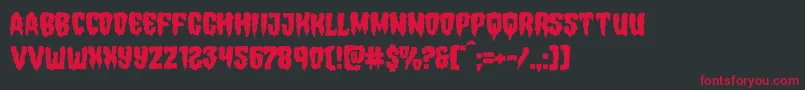 フォントHemogoblinmangle – 黒い背景に赤い文字