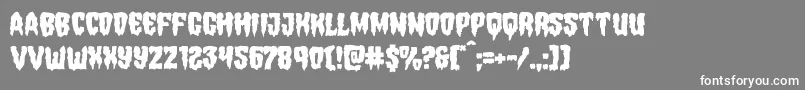 Hemogoblinmangle-fontti – valkoiset fontit harmaalla taustalla