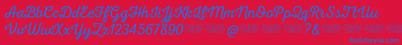 Nexarustscriptl0 Font – Blue Fonts on Red Background