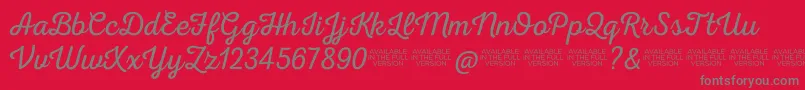 Nexarustscriptl0 Font – Gray Fonts on Red Background