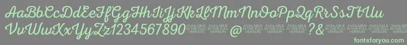 Nexarustscriptl0 Font – Green Fonts on Gray Background