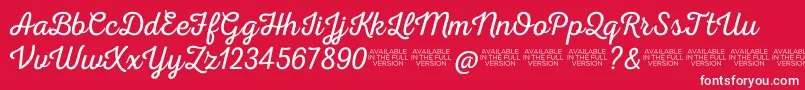 Nexarustscriptl0 Font – White Fonts on Red Background