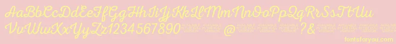 Nexarustscriptl0 Font – Yellow Fonts on Pink Background