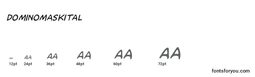 Размеры шрифта Dominomaskital