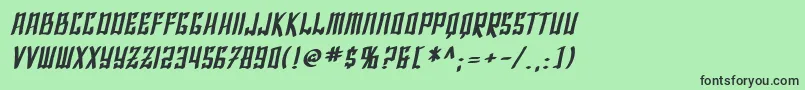 SfShaiFontaiBoldOblique Font – Black Fonts on Green Background