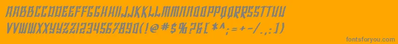 SfShaiFontaiBoldOblique Font – Gray Fonts on Orange Background