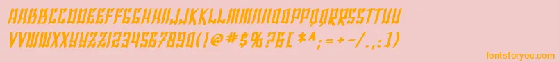 SfShaiFontaiBoldOblique Font – Orange Fonts on Pink Background