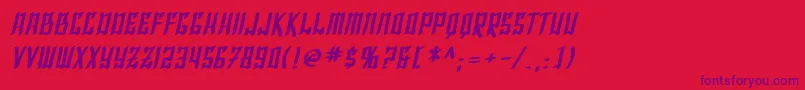 SfShaiFontaiBoldOblique Font – Purple Fonts on Red Background
