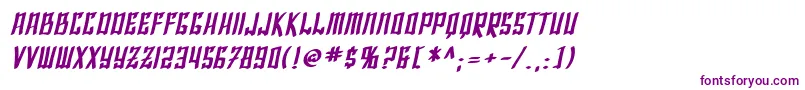 SfShaiFontaiBoldOblique Font – Purple Fonts on White Background