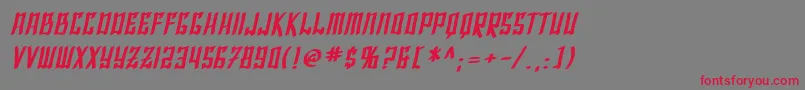 SfShaiFontaiBoldOblique Font – Red Fonts on Gray Background