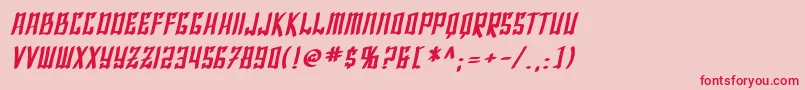 SfShaiFontaiBoldOblique Font – Red Fonts on Pink Background