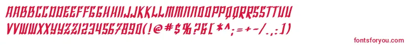 SfShaiFontaiBoldOblique Font – Red Fonts on White Background