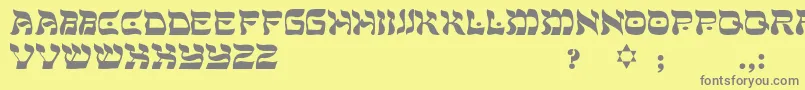 Sadat Font – Gray Fonts on Yellow Background