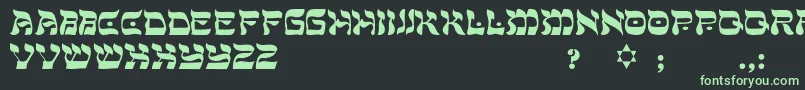 Sadat Font – Green Fonts on Black Background