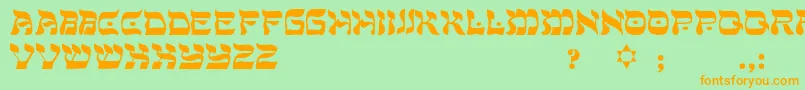 Sadat Font – Orange Fonts on Green Background