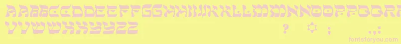 Sadat Font – Pink Fonts on Yellow Background