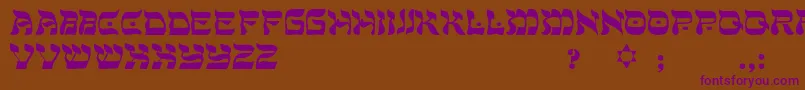 Sadat Font – Purple Fonts on Brown Background
