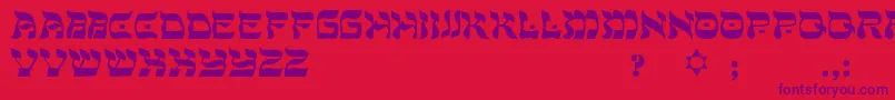 Sadat Font – Purple Fonts on Red Background
