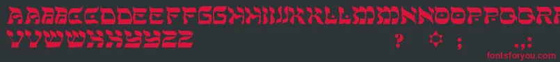 Sadat Font – Red Fonts on Black Background