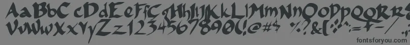 Шрифт FsoIncompetentApprentice – чёрные шрифты на сером фоне