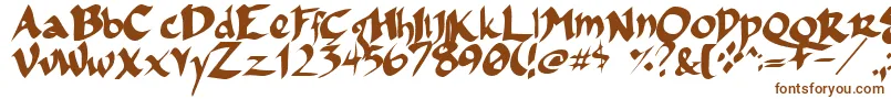 Шрифт FsoIncompetentApprentice – коричневые шрифты на белом фоне