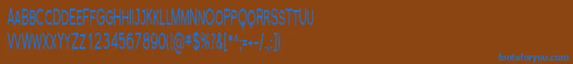 FlorencesansScComp Font – Blue Fonts on Brown Background