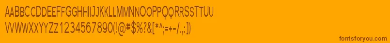 FlorencesansScComp Font – Brown Fonts on Orange Background