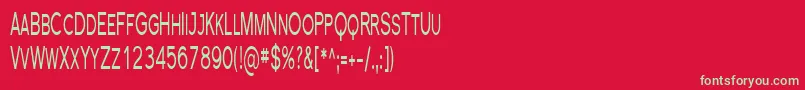 FlorencesansScComp Font – Green Fonts on Red Background