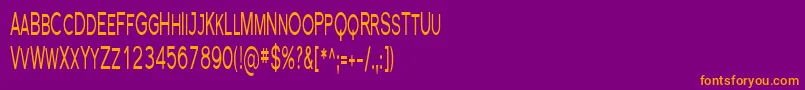 FlorencesansScComp Font – Orange Fonts on Purple Background