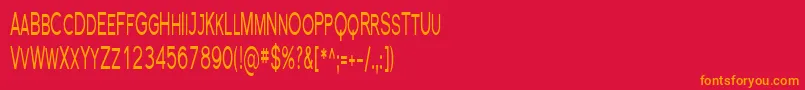 FlorencesansScComp Font – Orange Fonts on Red Background