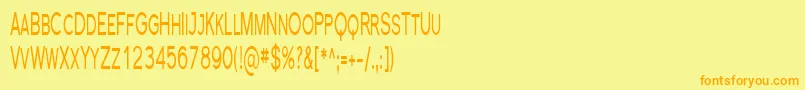 FlorencesansScComp Font – Orange Fonts on Yellow Background