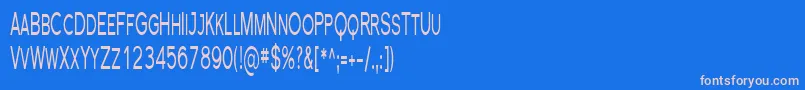 FlorencesansScComp Font – Pink Fonts on Blue Background