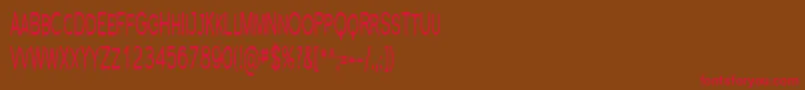 FlorencesansScComp-fontti – punaiset fontit ruskealla taustalla