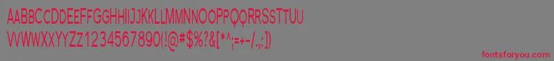 フォントFlorencesansScComp – 赤い文字の灰色の背景