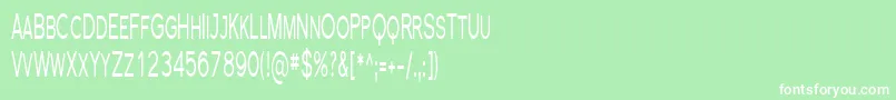FlorencesansScComp Font – White Fonts on Green Background