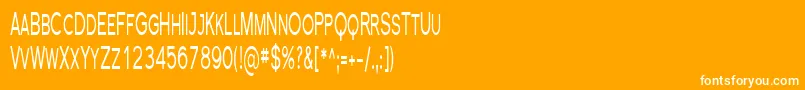 FlorencesansScComp Font – White Fonts on Orange Background