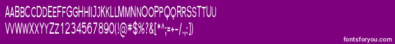 Шрифт FlorencesansScComp – белые шрифты на фиолетовом фоне