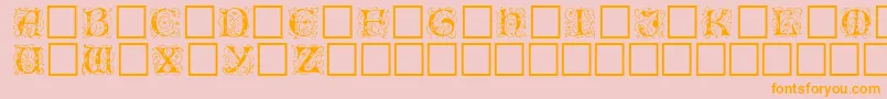 Eicbl ffy Font – Orange Fonts on Pink Background