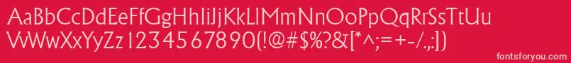 AdelonlhRegular Font – Pink Fonts on Red Background