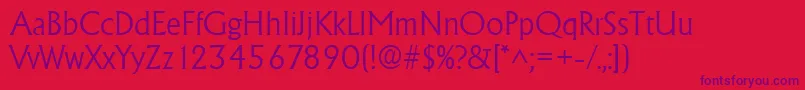 AdelonlhRegular Font – Purple Fonts on Red Background