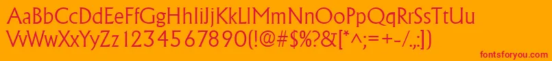 AdelonlhRegular-Schriftart – Rote Schriften auf orangefarbenem Hintergrund
