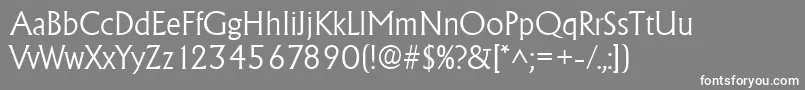 フォントAdelonlhRegular – 灰色の背景に白い文字